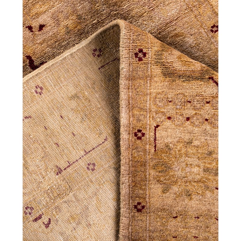 Overdyed One-of-a-Kind Hand-Knotted Runner Rug - Beige - 3' 0" x 14' 1"