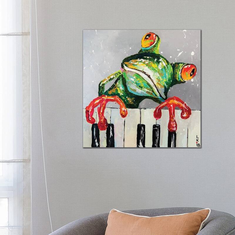 iCanvas "I'm Only The Piano Player" by KuptsovaArt Canvas Print - 26x26x1.5