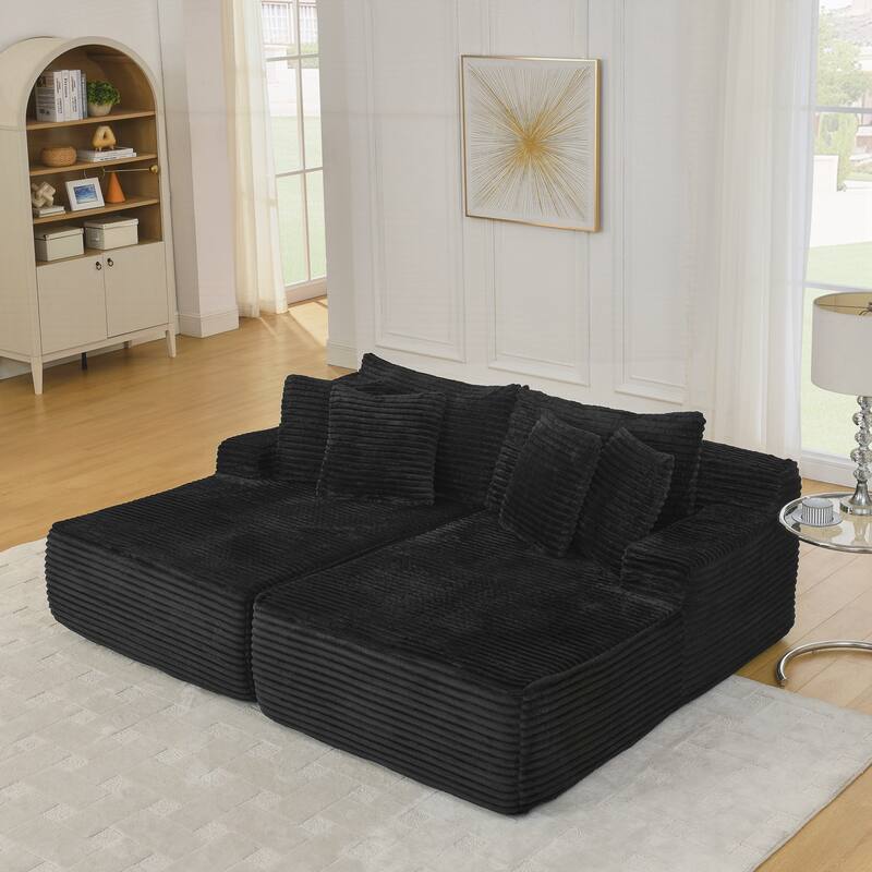 Two-seater Lazy Sofa Lounge Chair,Compressed Sofa No Assembly Required