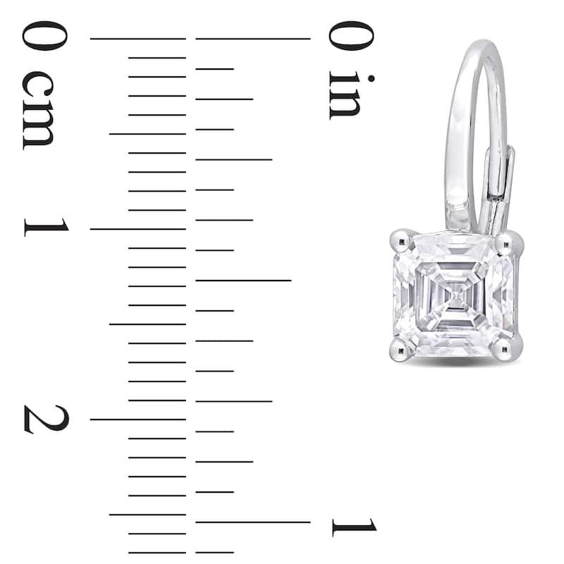 Miadora 3ct DEW Octagon Asscher Created Moissanite Earrings Sterling Silver