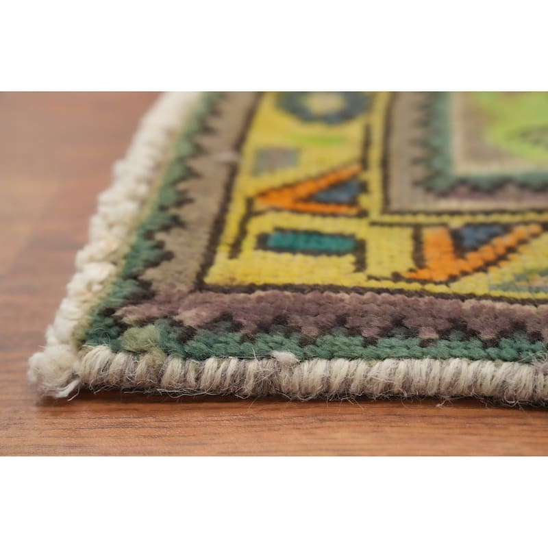 Hand Knotted Oriental 100% Wool Carpet Traditional Floral Green Tabriz Area Rug - 12' 4'' X 9' 5''