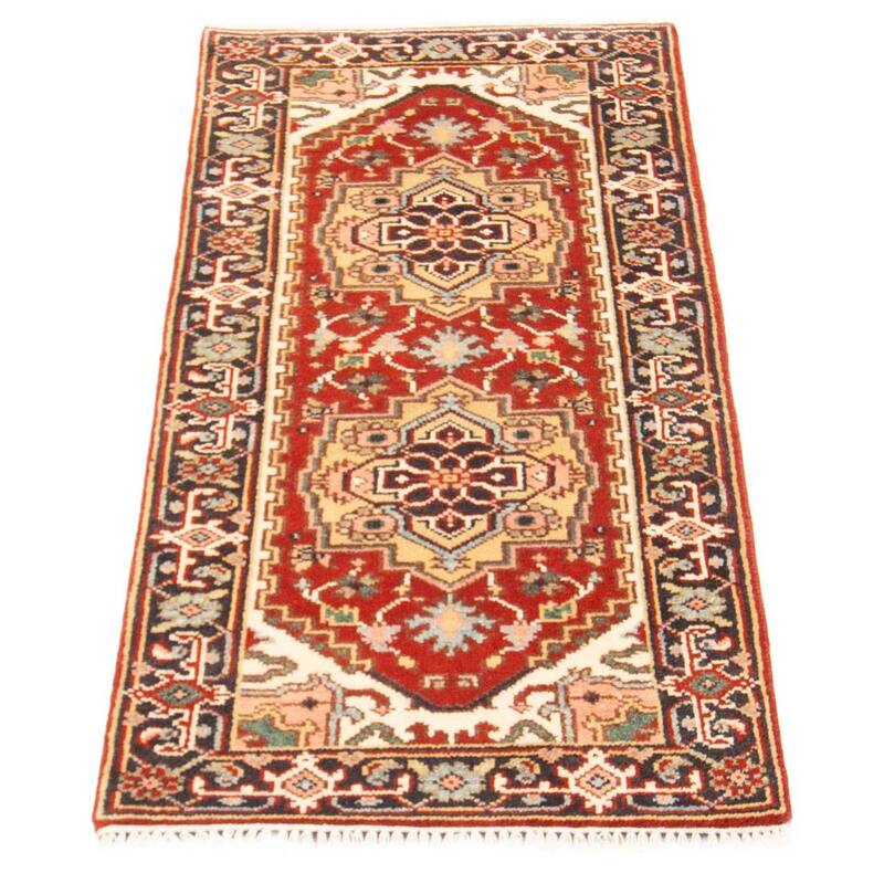 ECARPETGALLERY Hand-knotted Serapi Heritage Red Wool Rug - 2'6 x 6'1