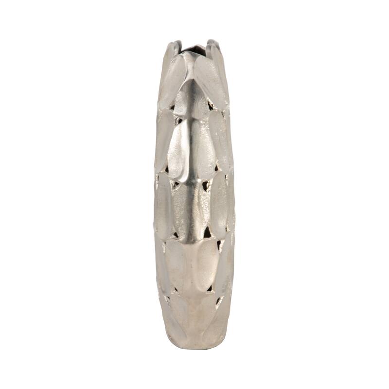 Sagebrook Home Modern Metal Textured Oval Vase