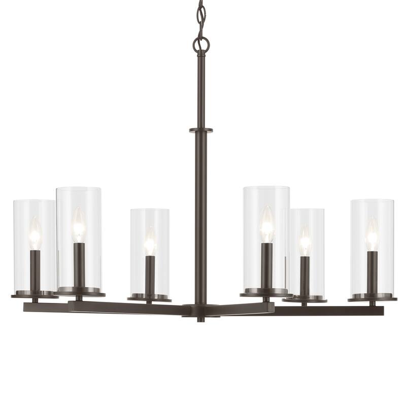 Kichler Lighting Crosby 32.25 in. 6-Light Clear Glass Chandelier