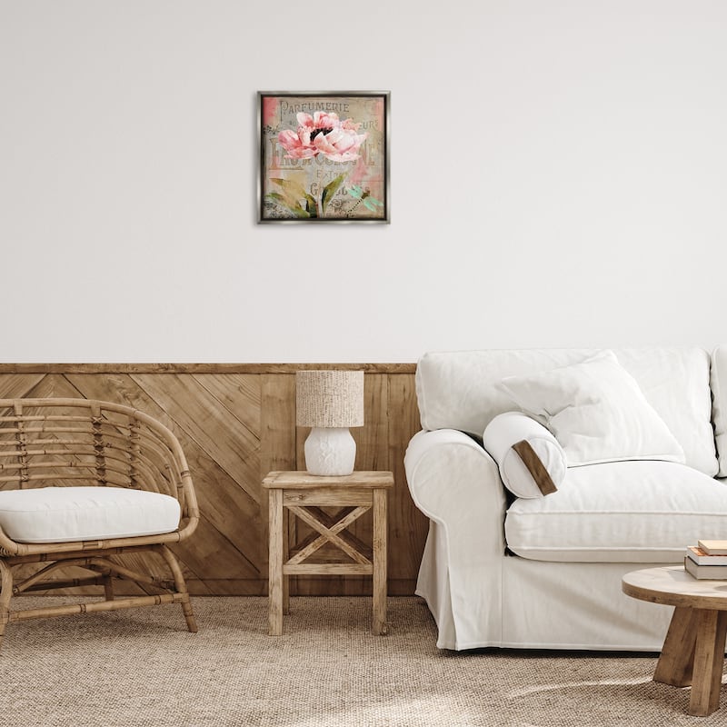 Stupell French Vintage Blossom Framed Floater Canvas Wall Art Design By Sasha
