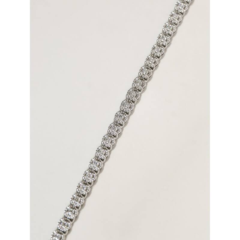 Kobelli 1.7 Carats Lab Grown Diamond 14k Solid White Gold Tennis Minerva Strand Necklace