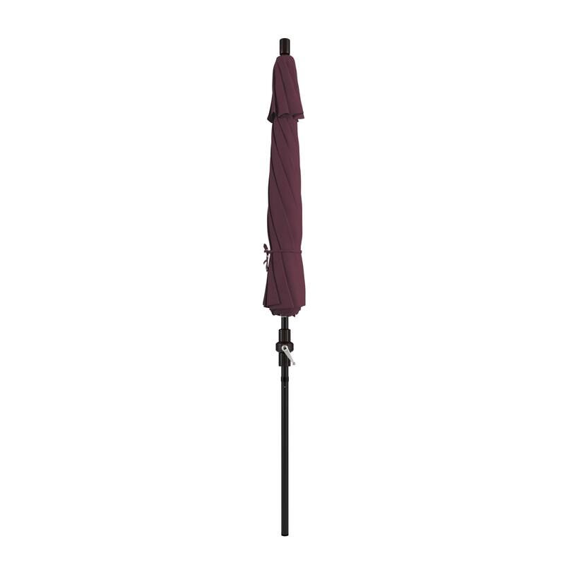 California Umbrella 9' Rd. Aluminum Patio Umbrella, Deluxe Crank Lift with Collar Tilt, Bronze Frame Finish, Pacifica Fabric