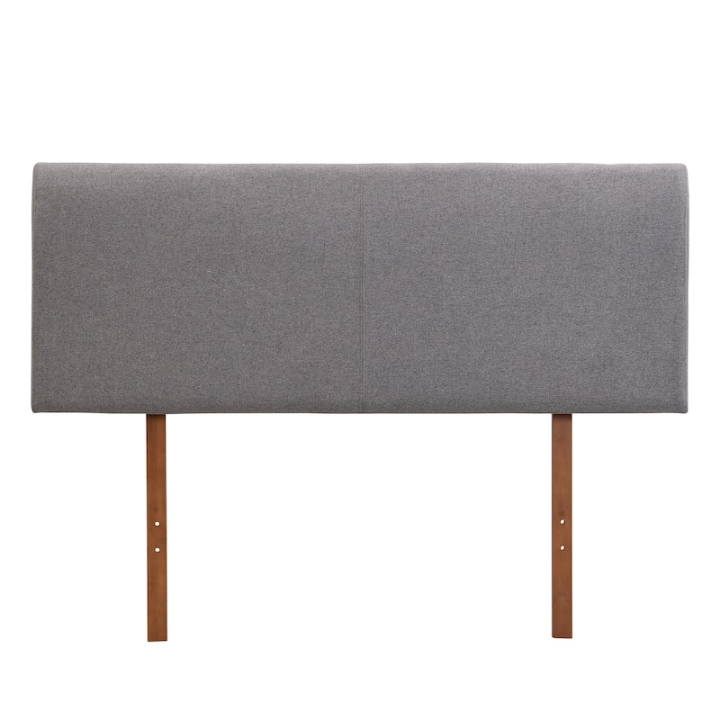 Solid Dry Bamboo Wood Platform Bed with Bamboo Frame, Upholstered Adjustable Headboard, Noise-Free Design, Easy Assembly
