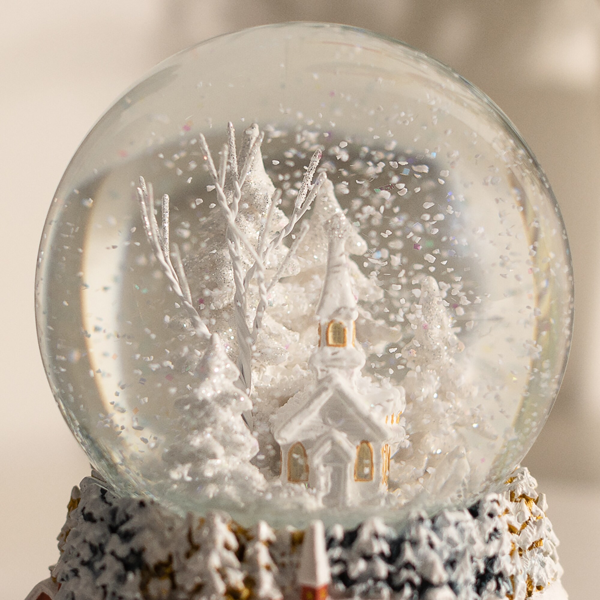 Ashfield & Harkness Winterland Church Decorative Snow Globe