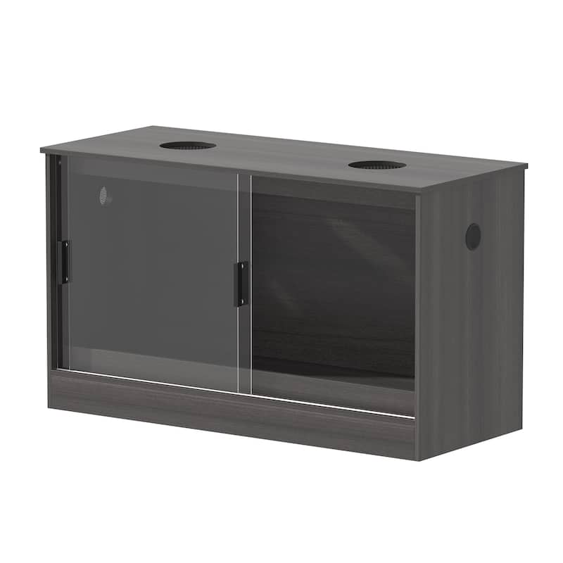 Glass Terrarium Tank with Ventilation Reptile & Amphibian Enclosure Hamster Cage Bunny Hideout Small Animals