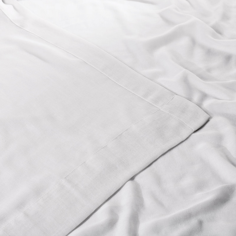 Exclusive Fabrics White Orchid Faux Linen Sheer Curtain (1 Panel)