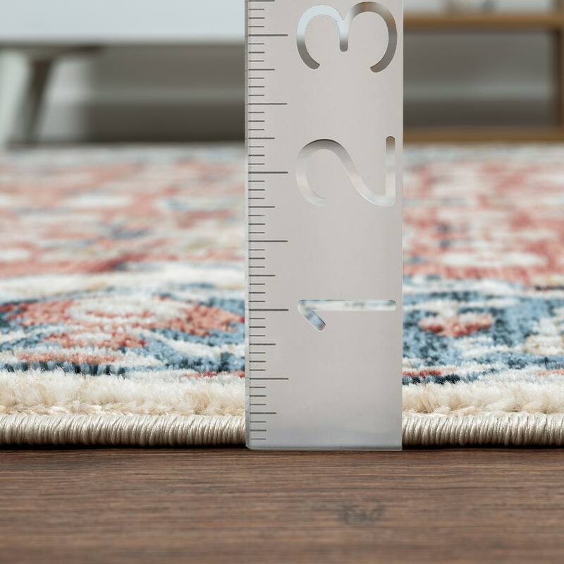 Abani Rugs Savoy SAV120A Blue Red Oriental Area Rug