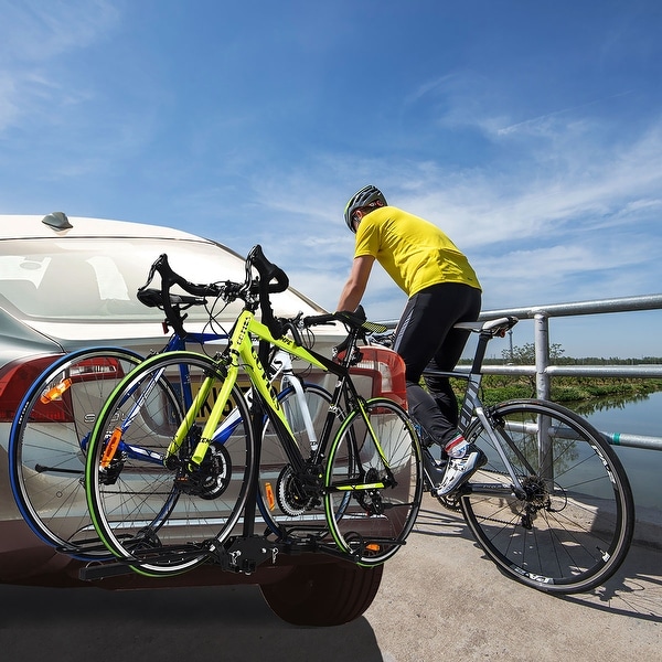 Costway 2 Bike Carrier Platform Hitch Rack Bicycle Rider Mount