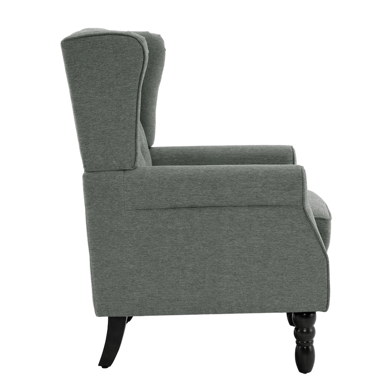 Modern Button Tufted Armchair Wingback Accent Chairs Set of 2