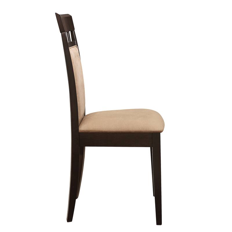 Alencon Beige Upholstered Wood Dining Chairs (Set of 2)