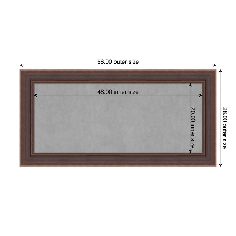 Amanti Art Moab Brown Bronze Framed Magnetic Board - 56 x 28 in