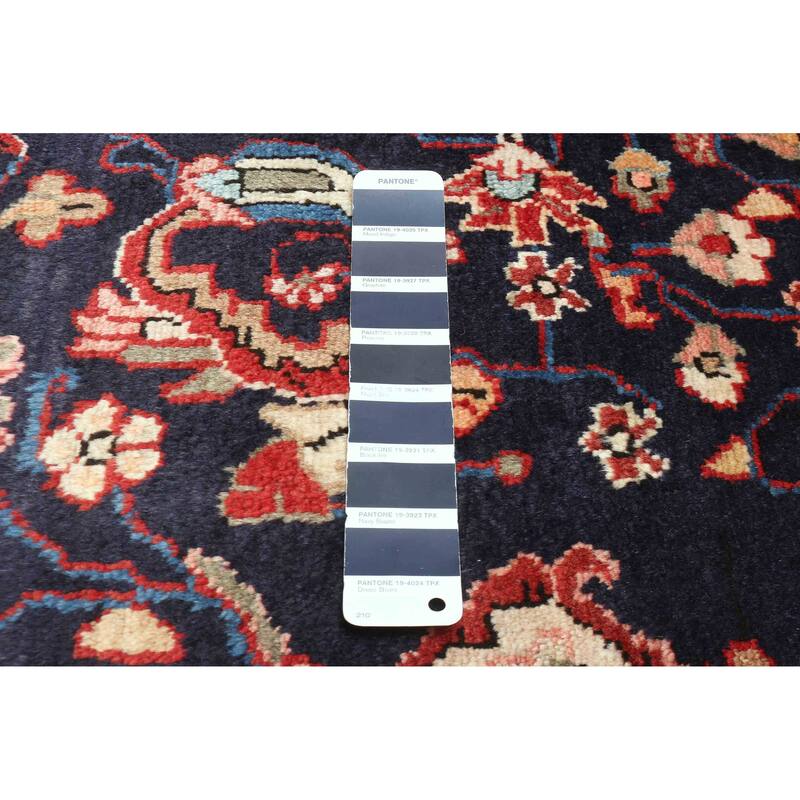 ECARPETGALLERY Hand-knotted Andelz Dark Navy Wool Rug - 3'7 x 10'2
