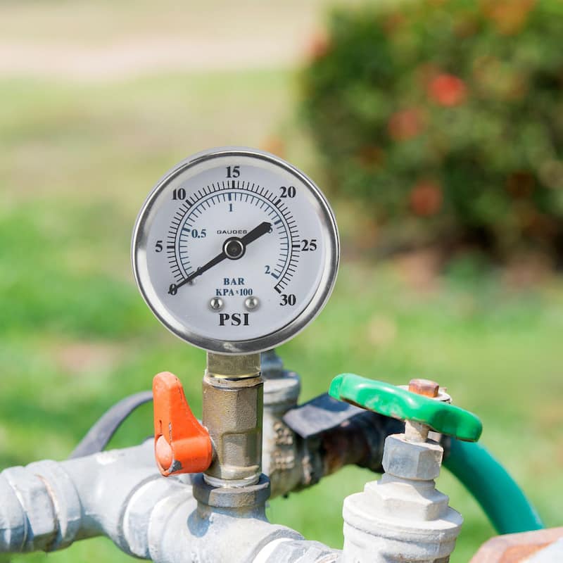 2.75 (50mm) Silver and White Side Mount Stainless Steal Pressure Gauge