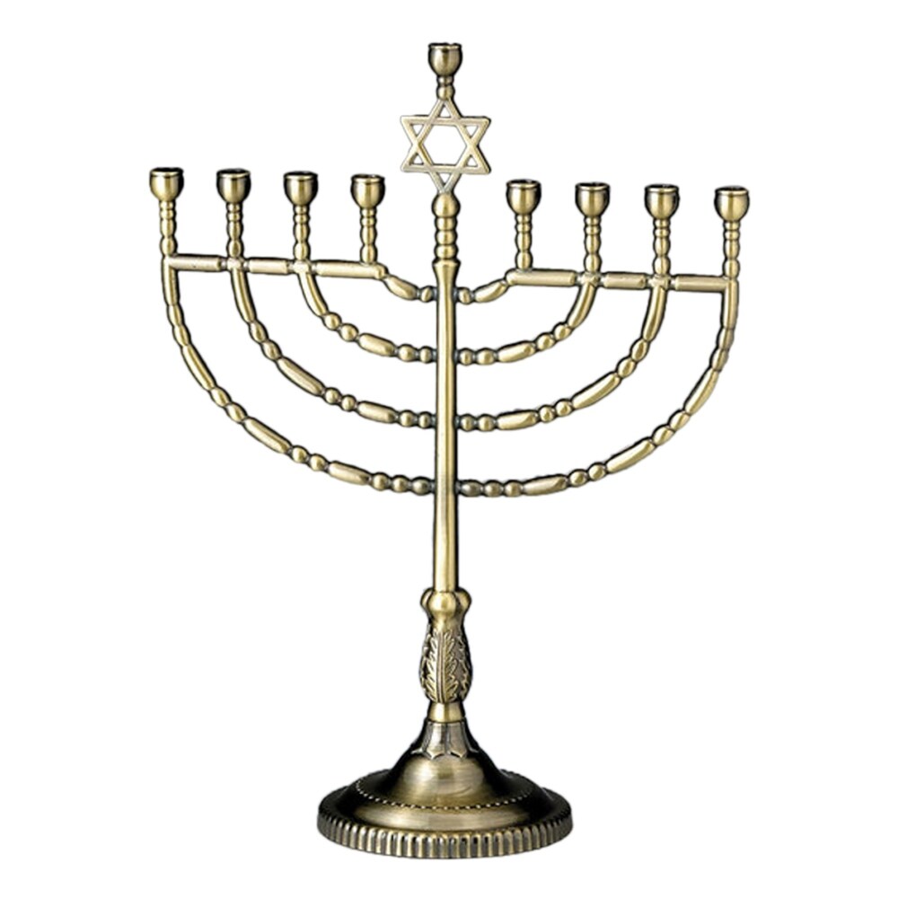 Rite Lite11 5 Bronze Antique Hanukkah Menorah With Star Gold Aluminum Dailymail
