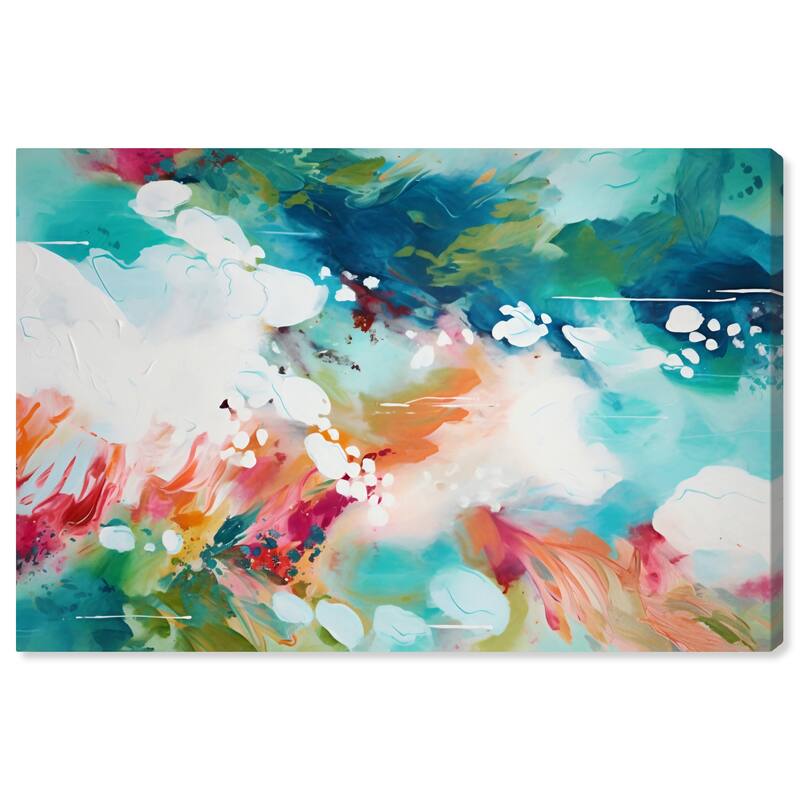 Wynwood Studio Abstract Stormy Garden Green and Modern & Contemporary Wall Art Canvas Print