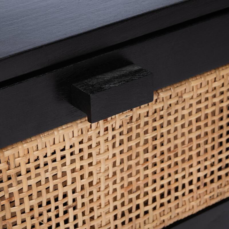 SAFAVIEH Dayana 2-Drawer Rattan Accent Table Nightstand