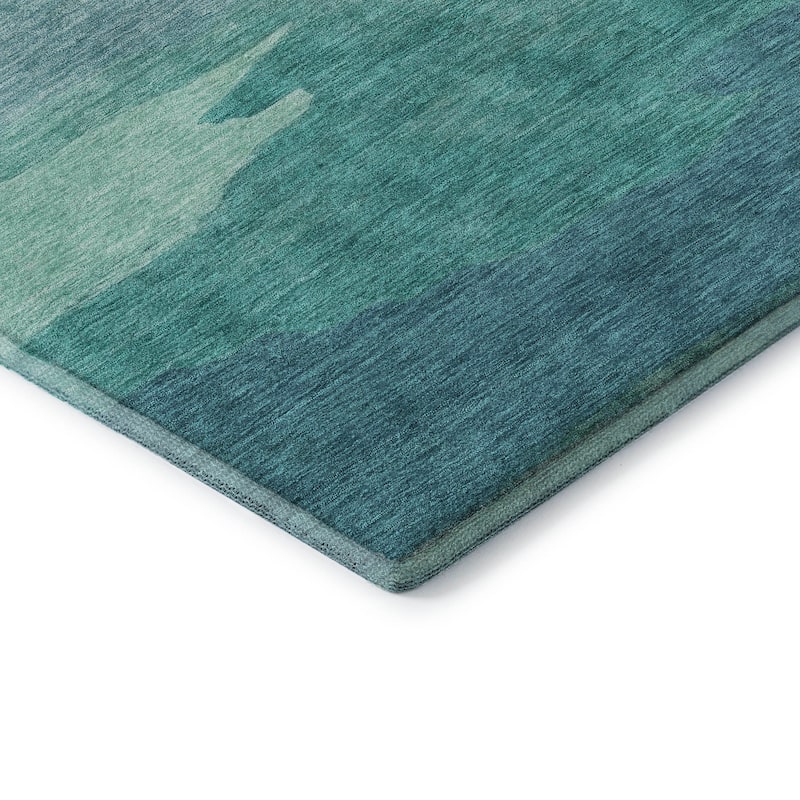 Premium Washable Super Soft Ombre Ocean Mayfield Rug