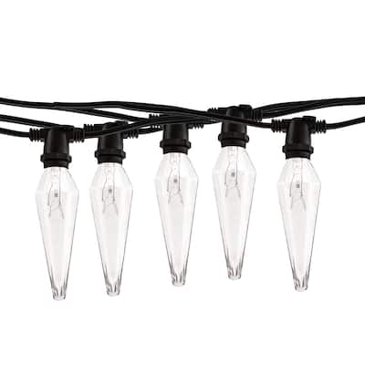 Bulbrite 14 Foot Indoor/Outdoor Black String Light with 10 -15 Watt Bulbs