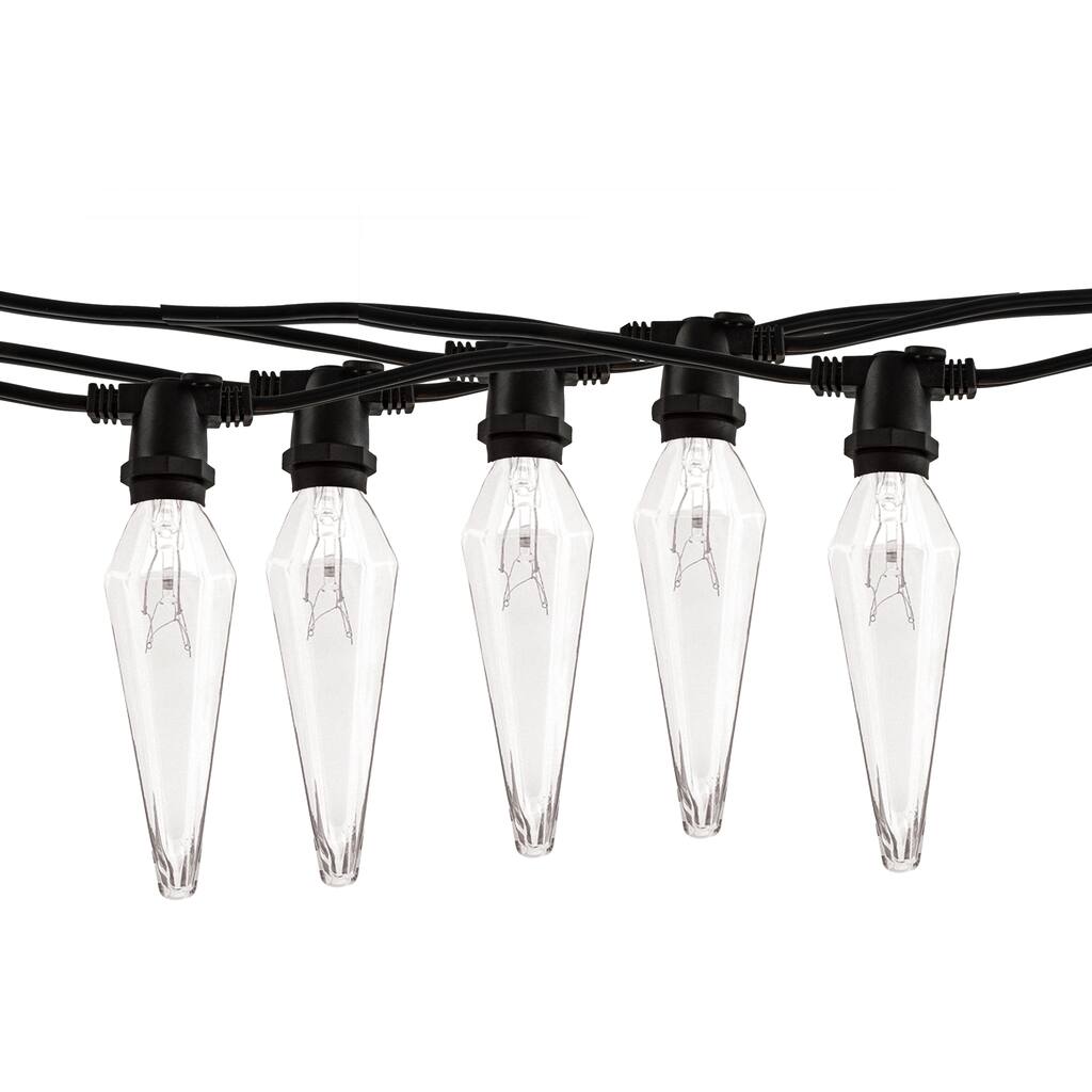 Bulbrite 14 Foot Indoor/Outdoor Black String Light with 10 -15 Watt Bulbs