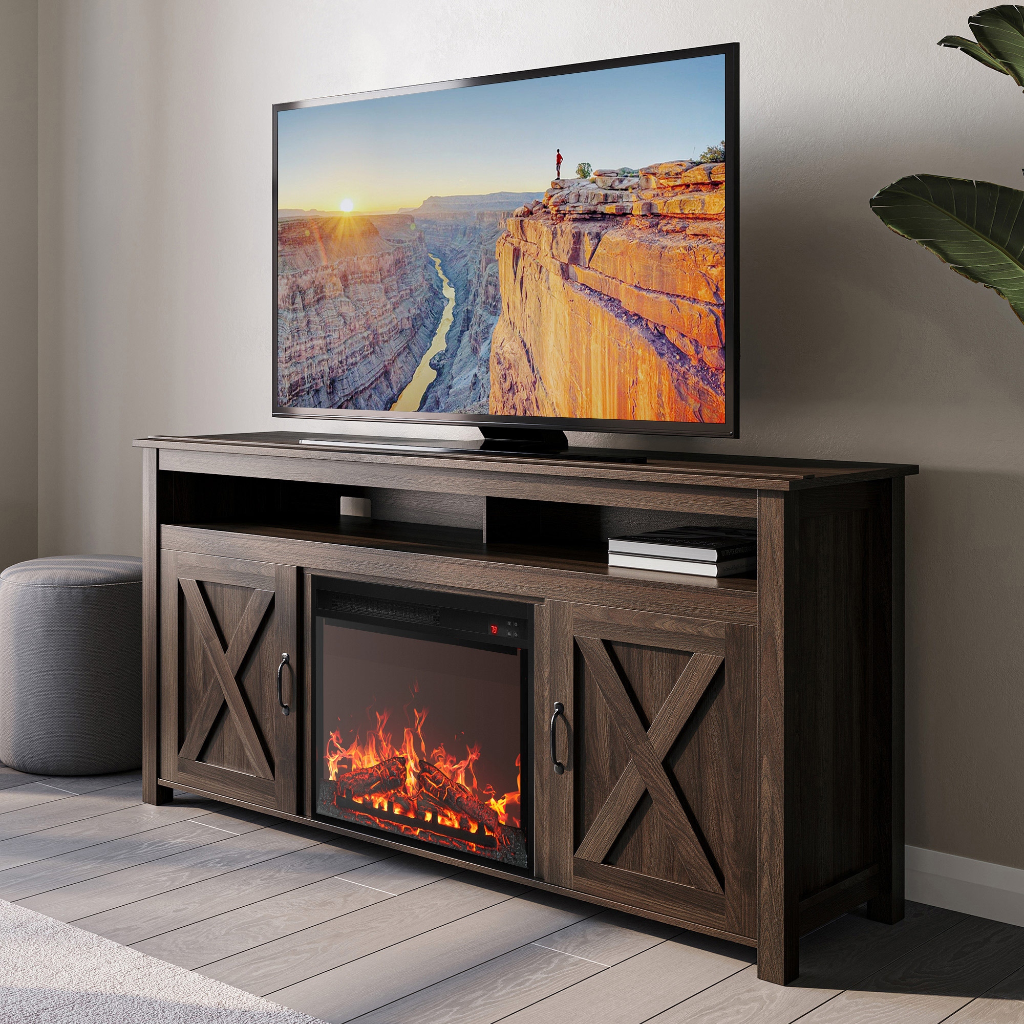 Cyber monday fireplace tv deals stand
