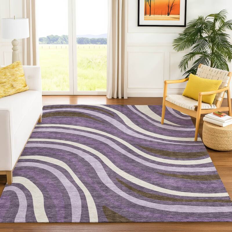 Machine Washable Indoor/ Outdoor Traditional Mimi Chantille Rug