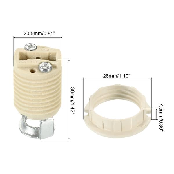 Uxcell G9 Light Base Socket Ceramic Lamp Bulb Holder Connector - 2 Pack ...