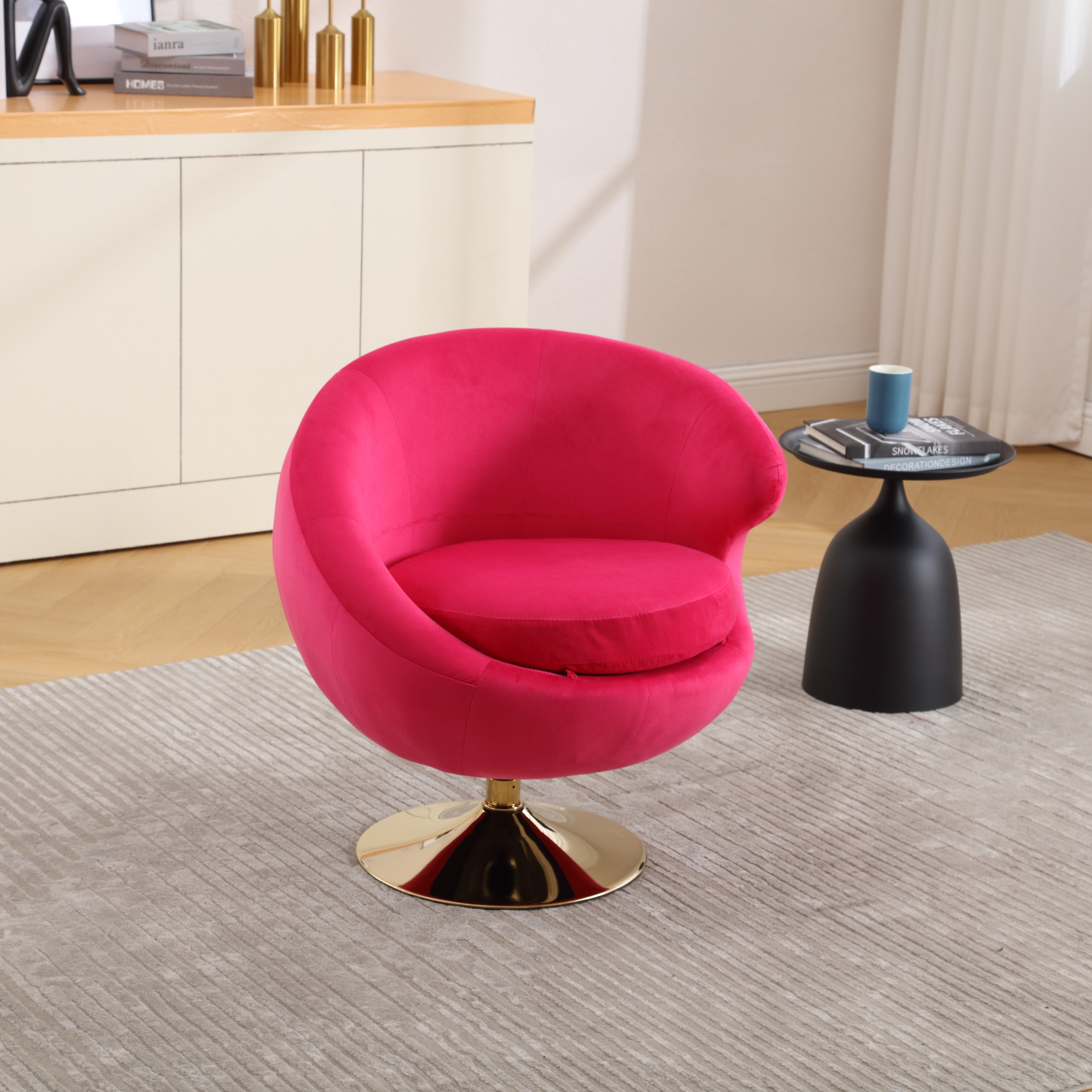 Elegant Accent Chair Barrel Chair, Round Armchair, 360 Degree
