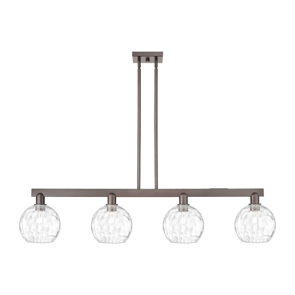 Innovations Lighting Endless Possibilities Arcadia - Athens Water Glass - 4 Light 51" Stem Hung Island Light