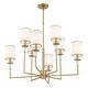 preview thumbnail 4 of 3, Hatfield 8 Light Vibrant Gold Chandelier