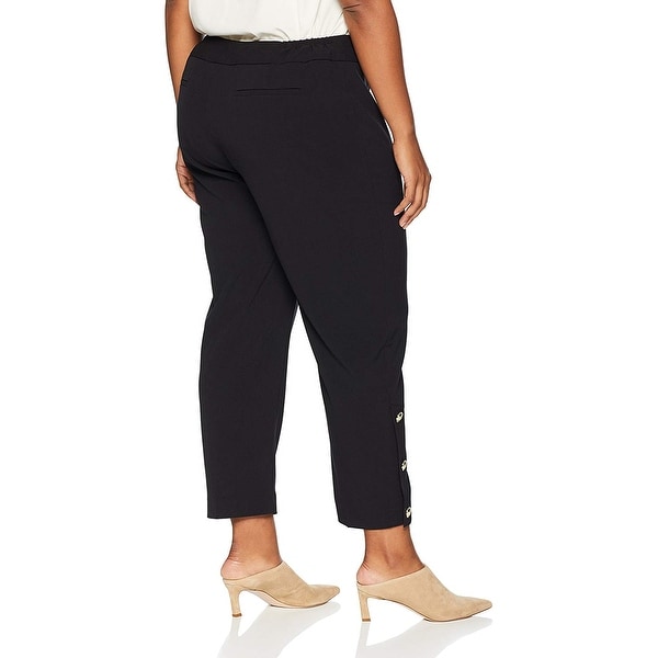 Nine West Womens Size Plus Stretch Trouser Pant Eggplant 18W