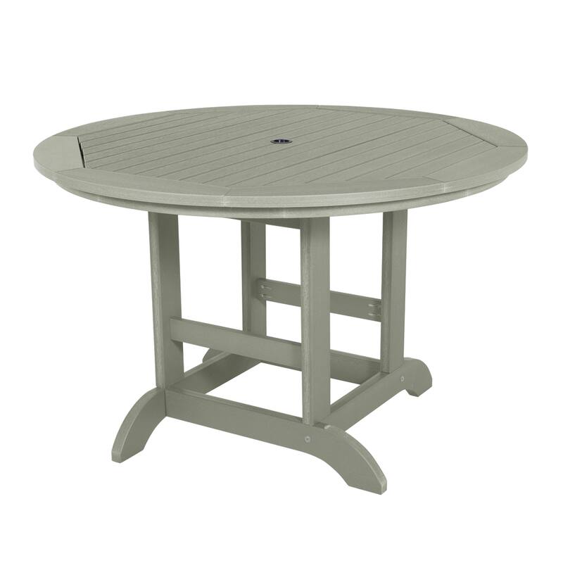 HIGHWOOD 48" Round Dining Height Outdoor Table - Eucalyptus
