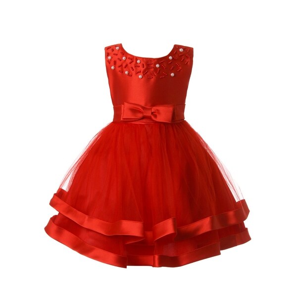 kids red christmas dress