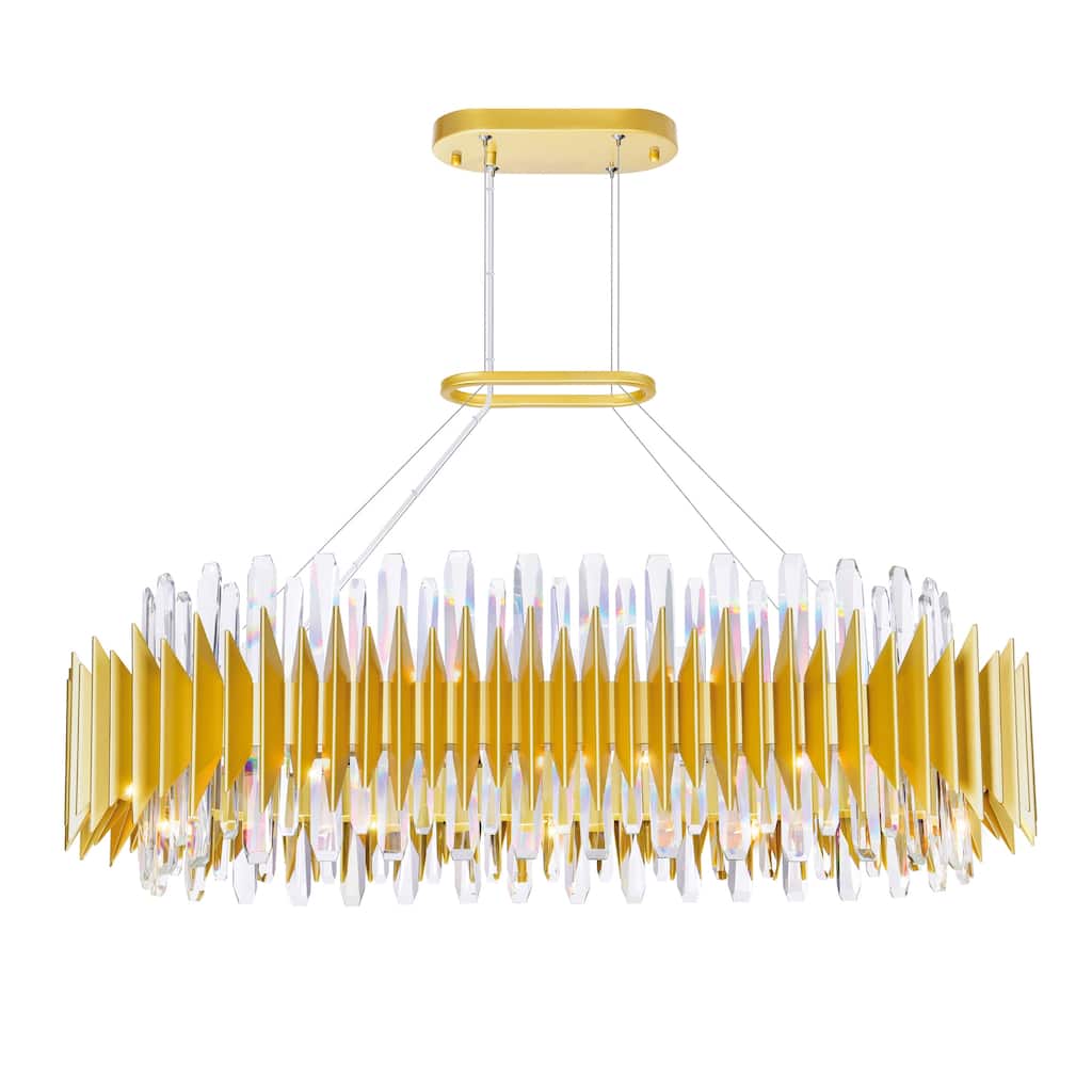 Cityscape 20 Light 39in Satin Gold Chandelier - Satin Gold