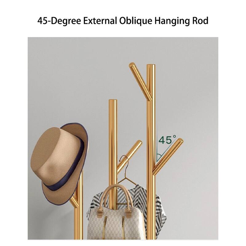 66.9 In Metal Coat Rack Stand