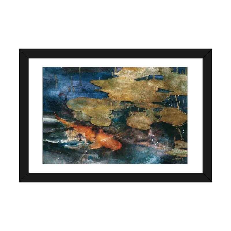 iCanvas "Koi" by Theo Beck - Black - 24x32x1