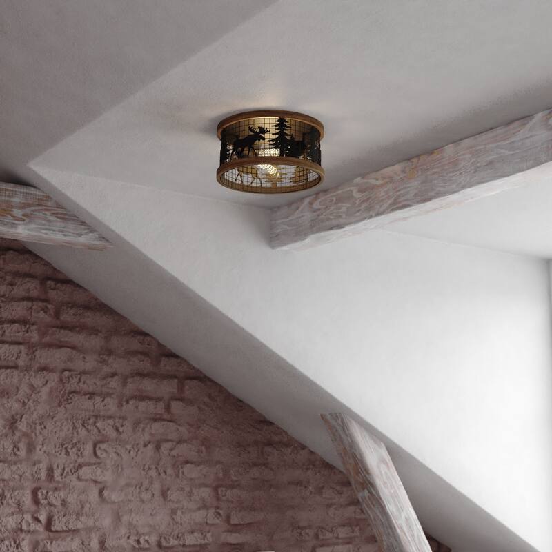 Vaxcel Lighting C0307 2 Light 12" Wide Flush Mount Drum Ceiling