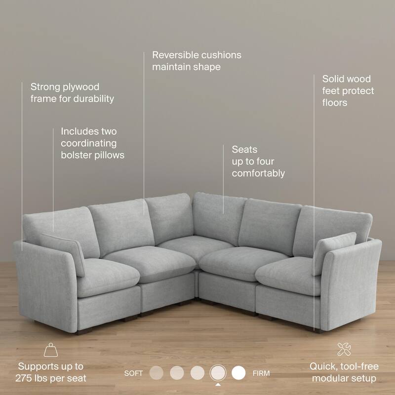 Bush Home Sienna Modular 4-Seater Sectional