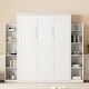 preview thumbnail 3 of 16, Wall Bed with Built-In Shelving Storage and Soft LED Lighting Space Saving Design