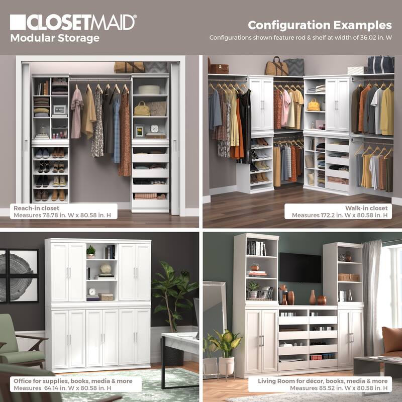 ClosetMaid Modular Storage 21.38-inch Wide Adjustable 16-Shelf Organizer