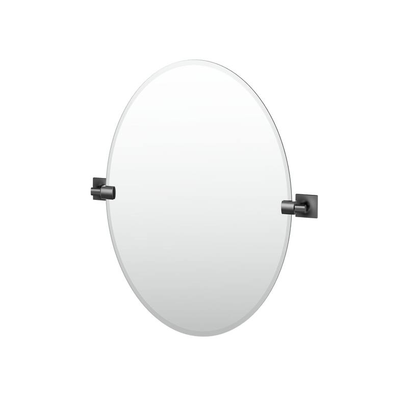 Gatco 5589 Waterline 26-1/2" x 23-1/2" Contemporary Oval Frameless - Matte Black