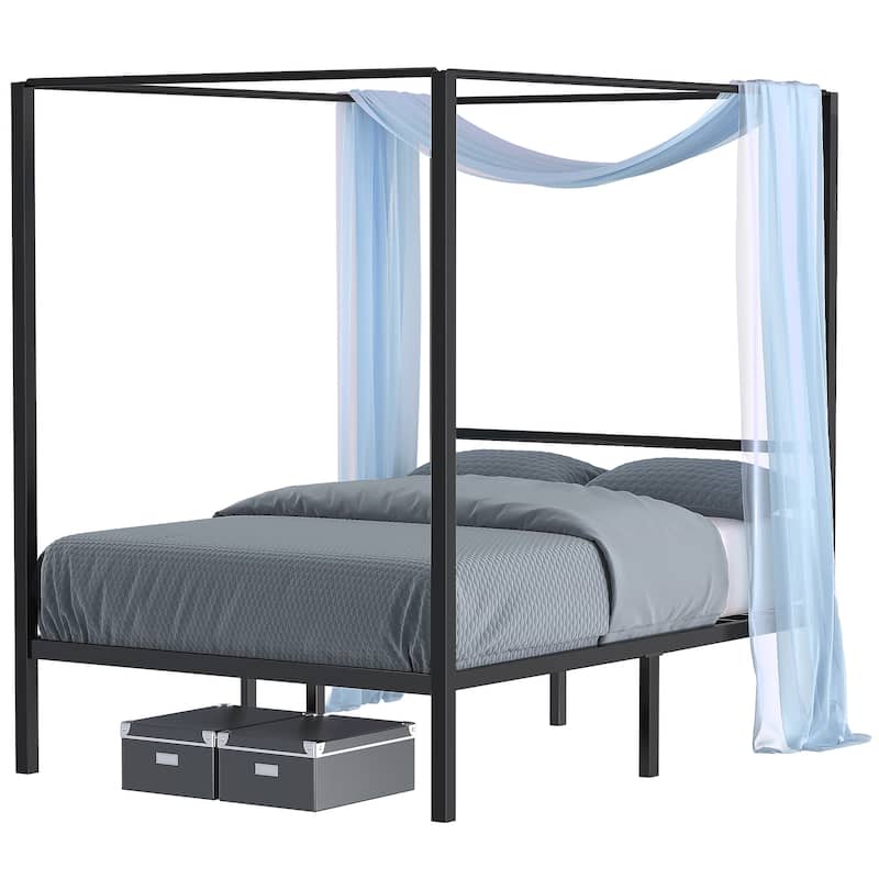 Metal Canopy Platform Bed Frame
