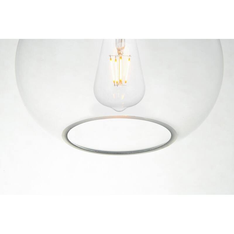 1-light 8-inch Pendant Light w/ Clear Glass Shade