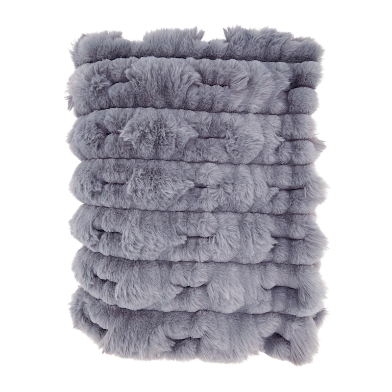 Furry Haven Faux Rabbit Fur Throw - 50"x60"