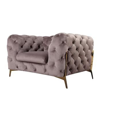 Divani Casa Sheila Modern Silver Fabric Chair