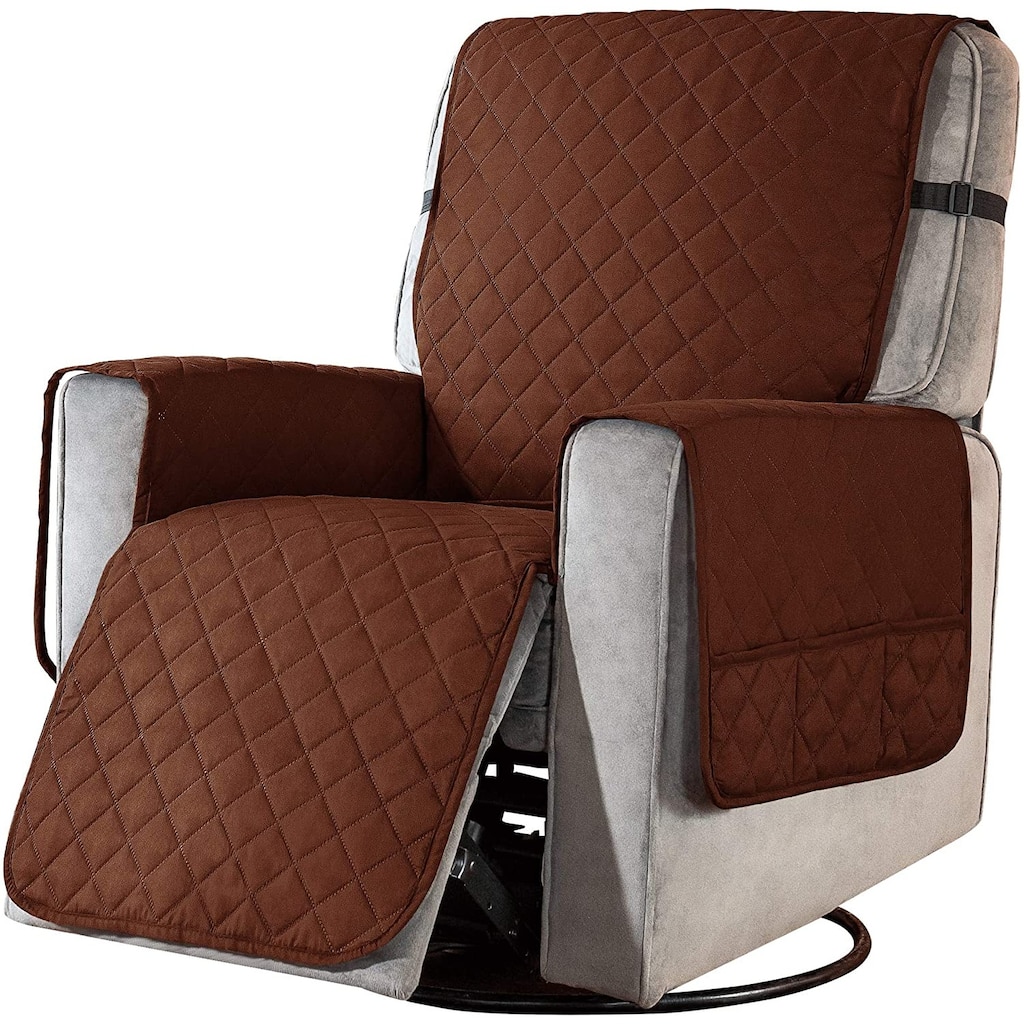 Subrtex Recliner Chair Reversible Washable Fitted Sofa Slip Cover - S